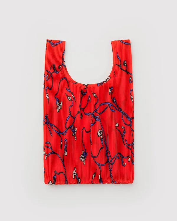 Pleated Baggu - Red Snapdragon