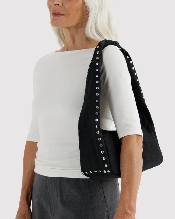 Small Nylon Meringue Bag - Studs - Material: heavyweight-nylon