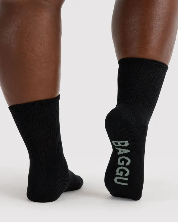 Ribbed Sock - Black - Material: organic-cotton