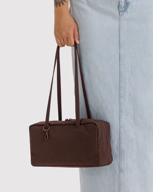 Nylon Bowler Bag - Coffee - Size: OS