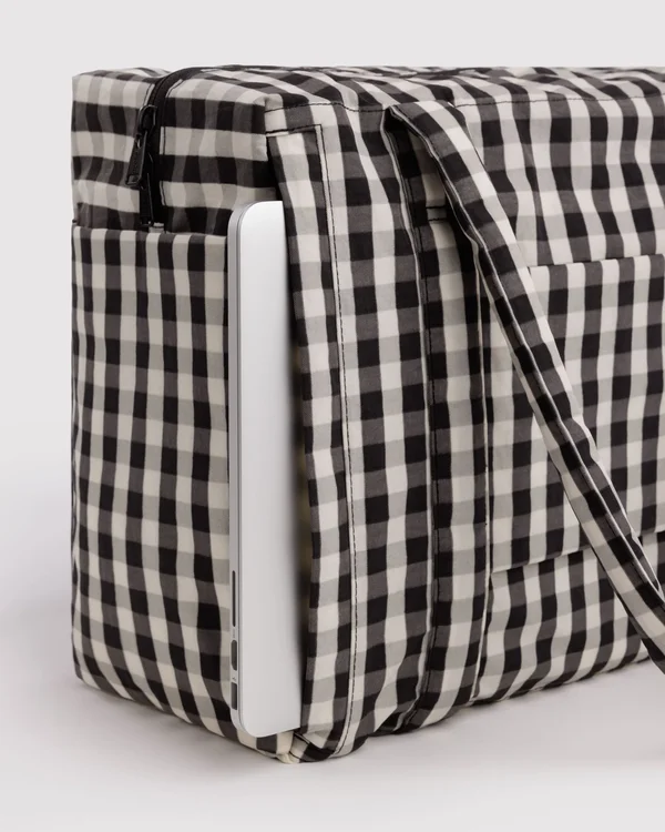 Small Cloud Carry-On - Black And Cream Gingham