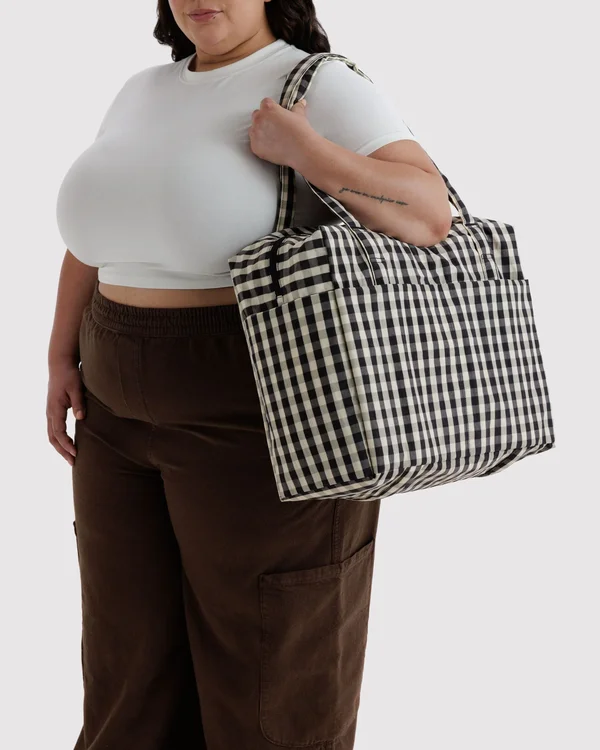 Cloud Carry-On - Black And Cream Gingham - Size: OS