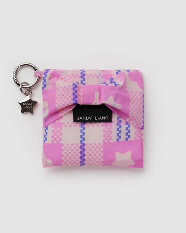 Baby Bow Baggu - Market Plaid Pink - Size: OS