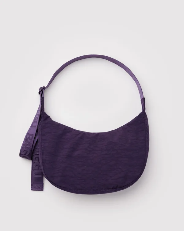 Medium Nylon Crescent Bag - Fig