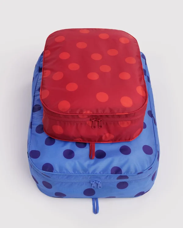 Large Packing Cube Set - Polka Dot Mix - Material: ripstop-nylon