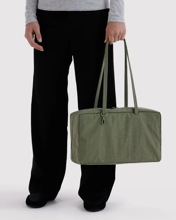 Medium Nylon Bowler Bag - Caper - Size: OS