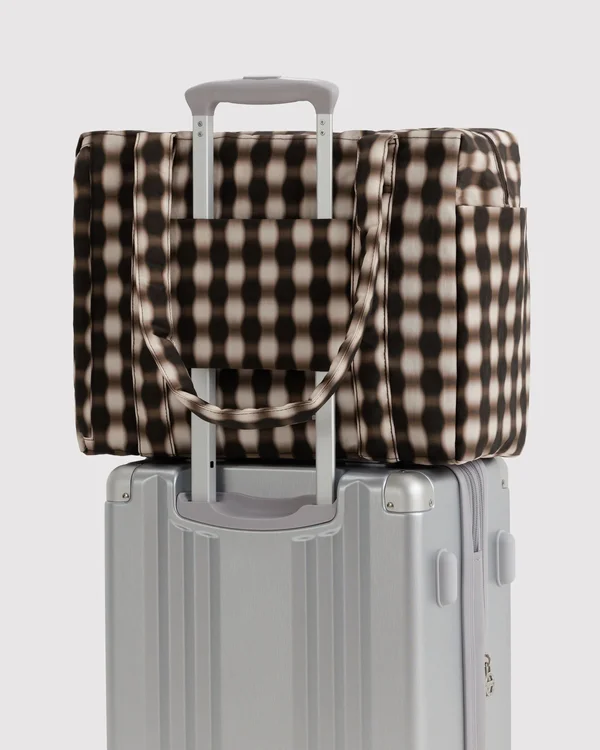 Small Cloud Carry-On - Blurred Gingham Brown - Size: OS