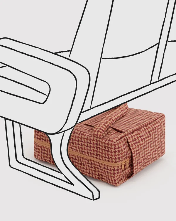 Small Cloud Carry-On - Tan Houndstooth