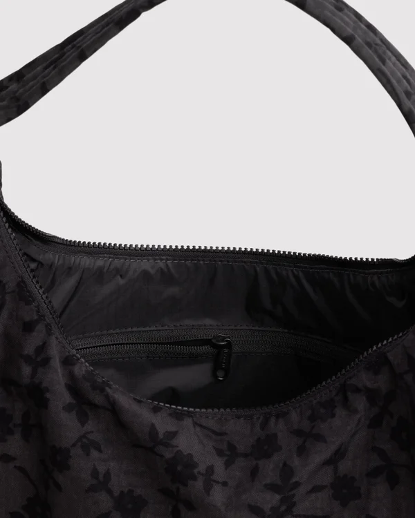 Nylon Shoulder Bag - Charcoal Ditsy Floral - Size: OS
