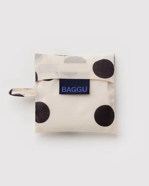 Baby Baggu - Cream and Black Polka Dot