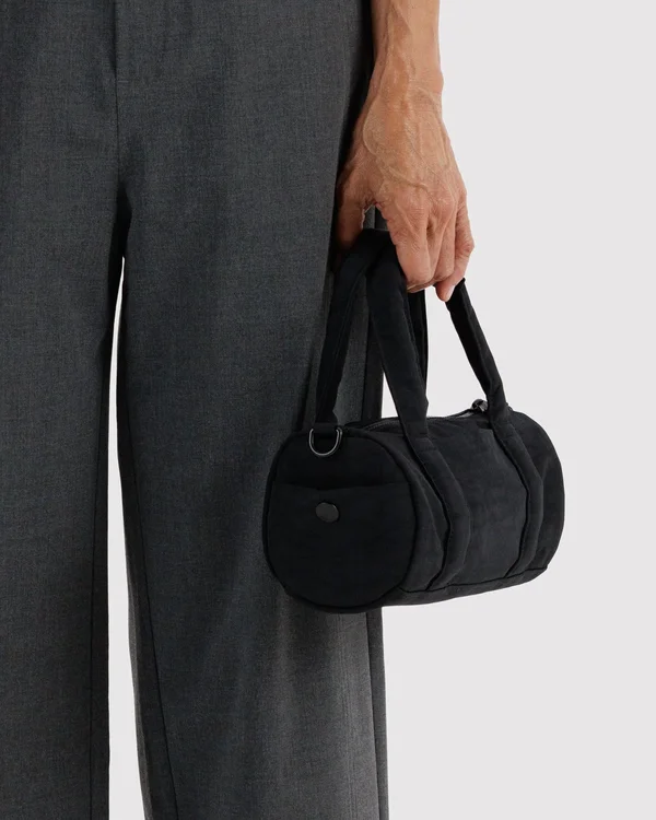 Small Nylon Duffle Bag - Black - Size: OS