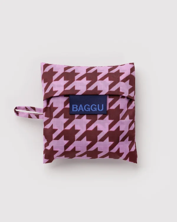 Baby Baggu - Pink Houndstooth