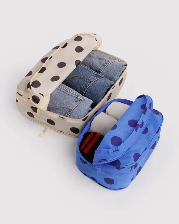 Packing Cube Set - Polka Dot Mix - Material: ripstop-nylon