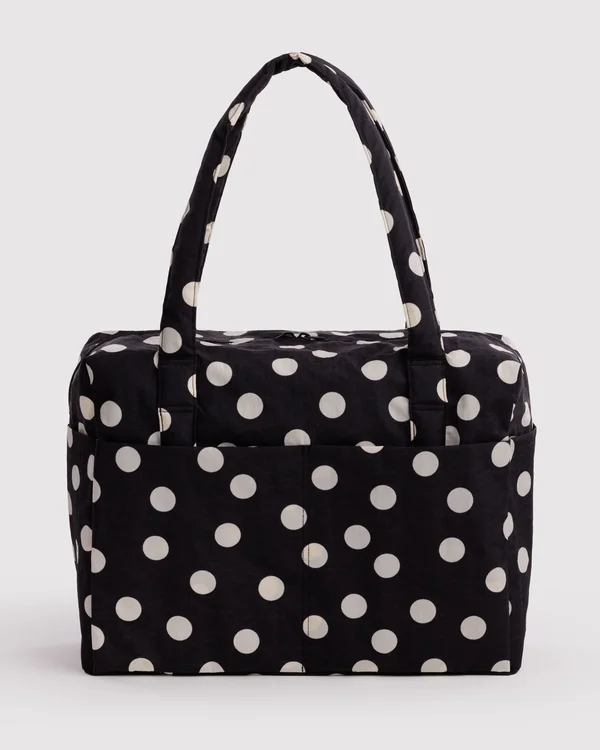 Cloud Carry-On - Black And Cream Polka Dot - Size: OS