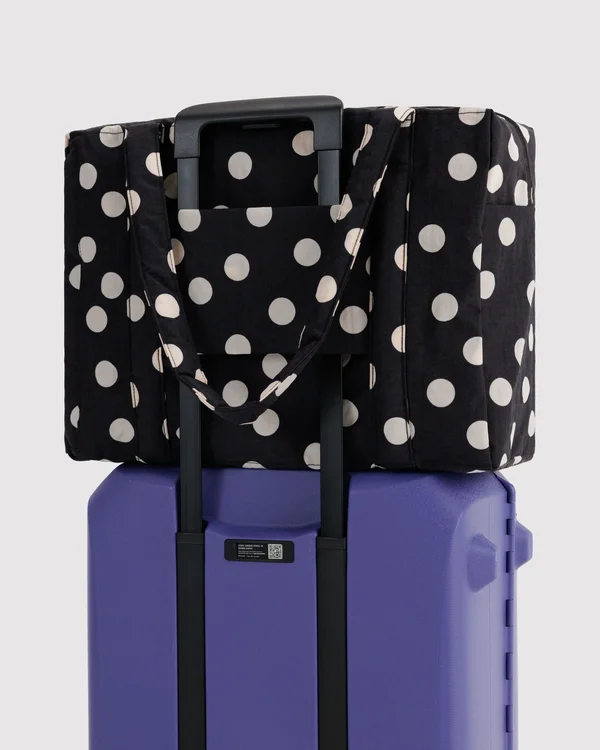 Cloud Carry-On - Black And Cream Polka Dot - Size: OS