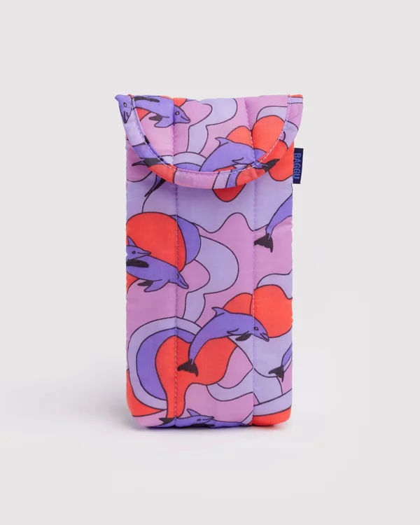Puffy Glasses Sleeve - Dolphins - Size: OS