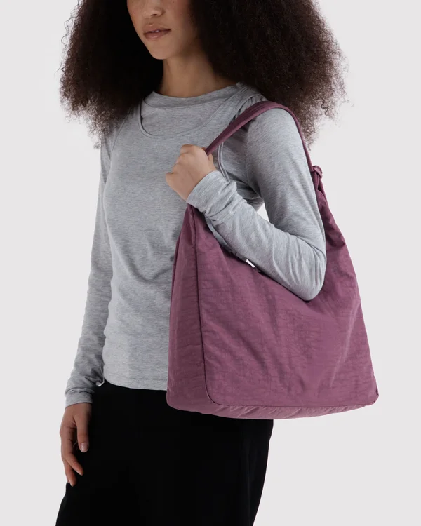Nylon Shoulder Bag - Wild Plum - Material: heavyweight-nylon