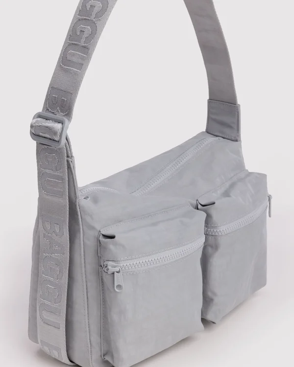 Medium Cargo Crossbody - Fog - Material: heavyweight-nylon