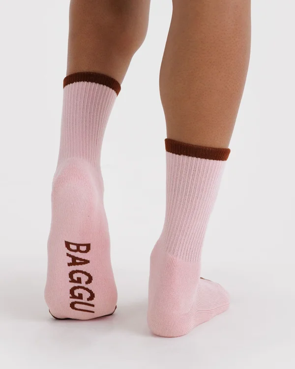 Ribbed Sock - Blush Mix - Material: organic-cotton