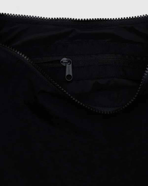 Medium Nylon Crescent Bag - Black - Material: heavyweight-nylon